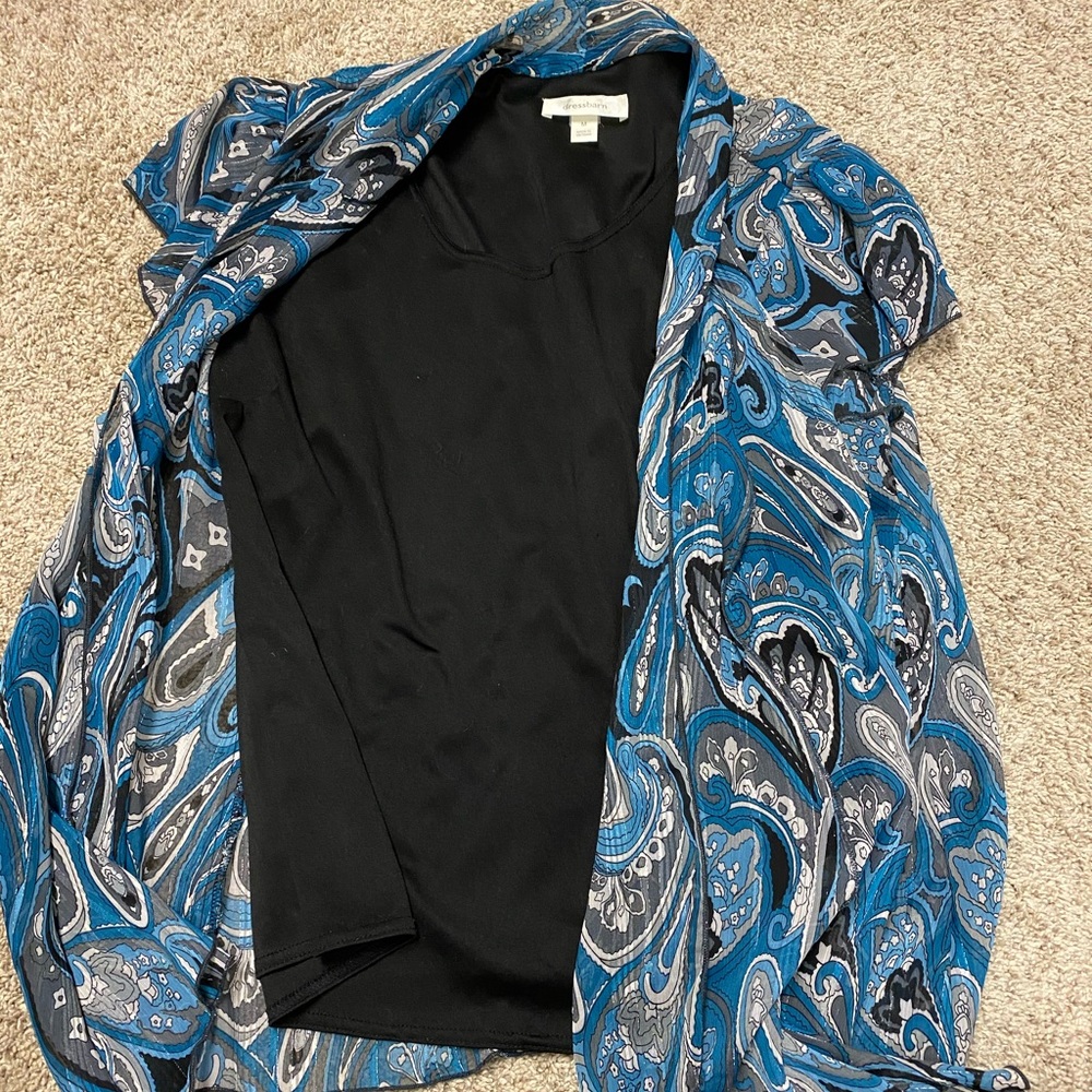 Black and blue shirt